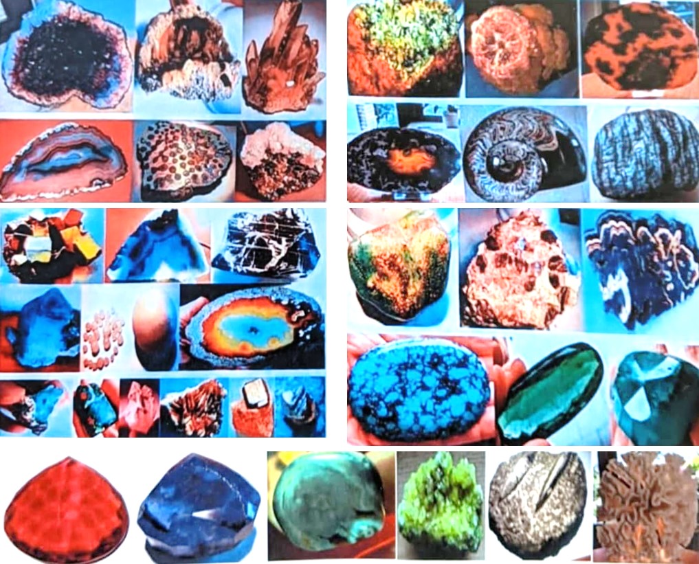 نمونه‌هایی از سنگ‌های سیاره زمین در موزه (Examples from planet earth rocks in the museum)